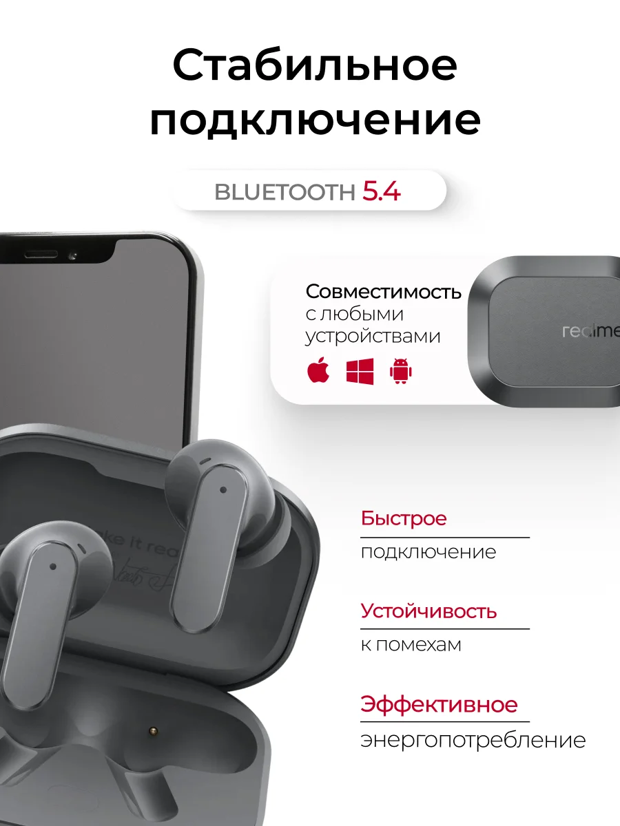 TWS наушники Realme Buds Air 8 Grey - фото 7