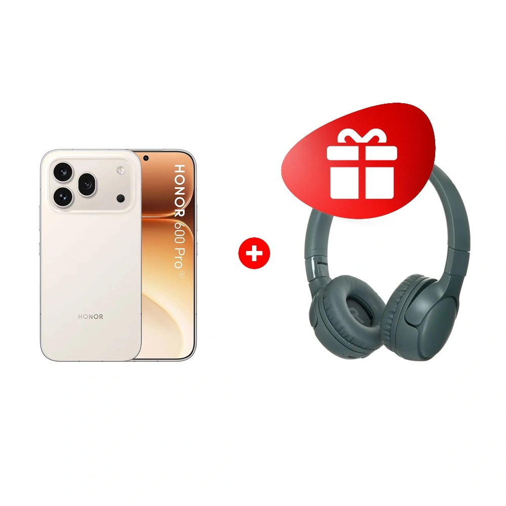 Комплект HONOR Choice Headphones lite grey + HONOR 600 Pro 12/512GB Golden White 