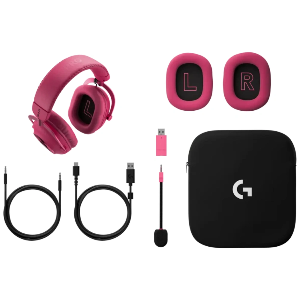 Игровая беспроводная гарнитура Logitech G PRO X 3 LIGHTSPEED 981-001756 Magenta - фото 5