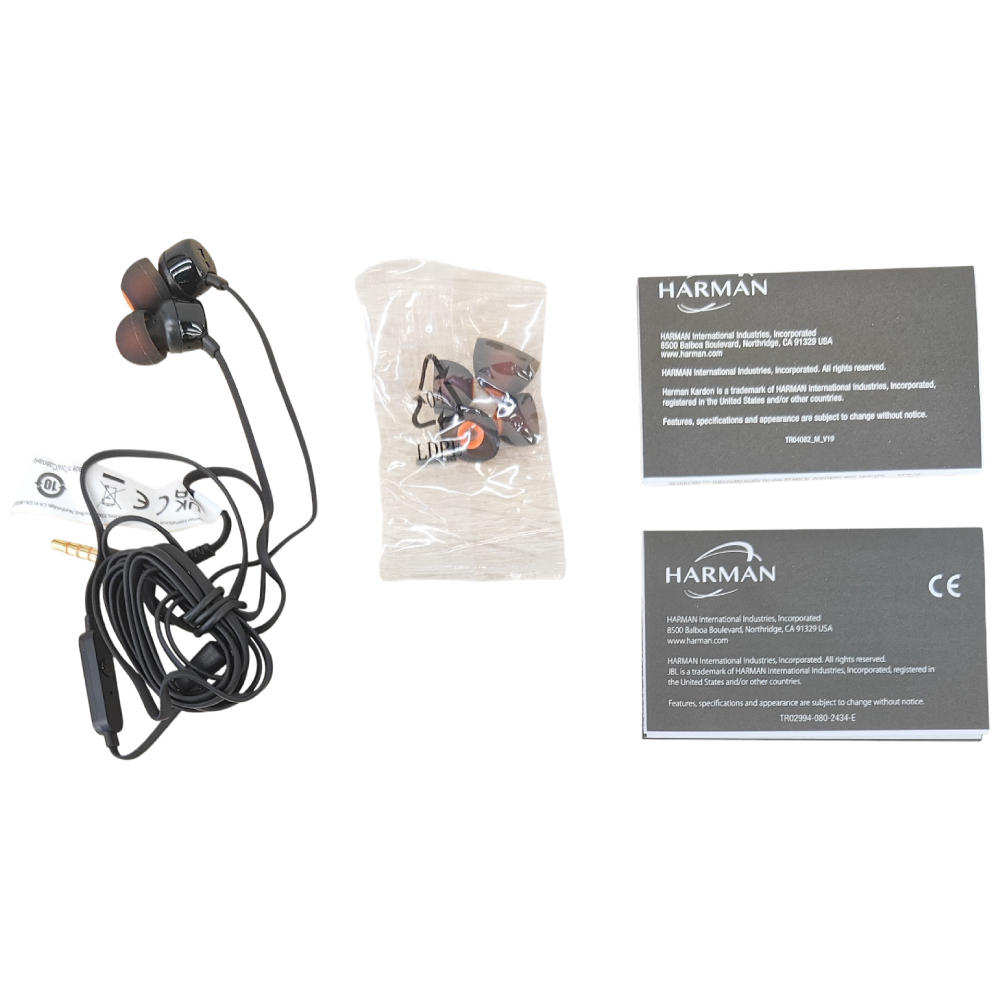 Құлақ ішке орнатылатың JBL құлаққаптары T110 (Black) - фото 5