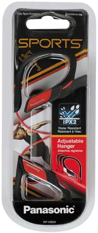 Наушники клипсы Panasonic RP-HS34E-R Red