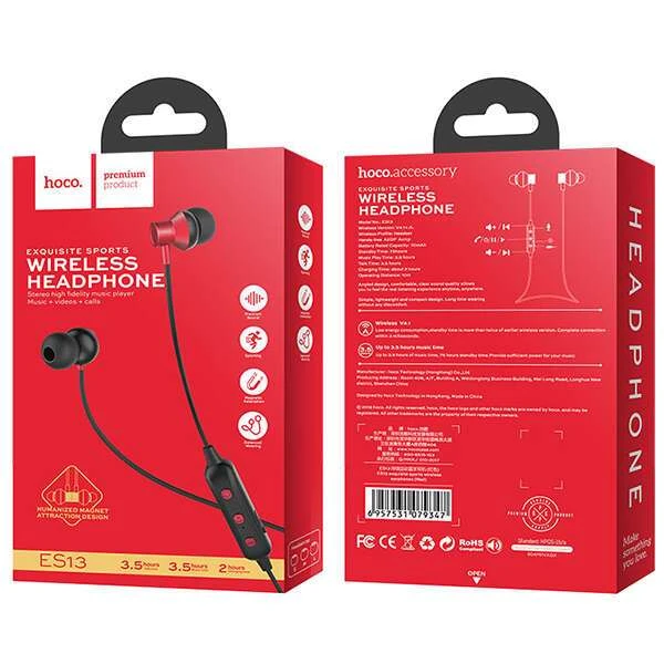 Наушники внутриканальные Hoco ES13 (Red) - фото 4