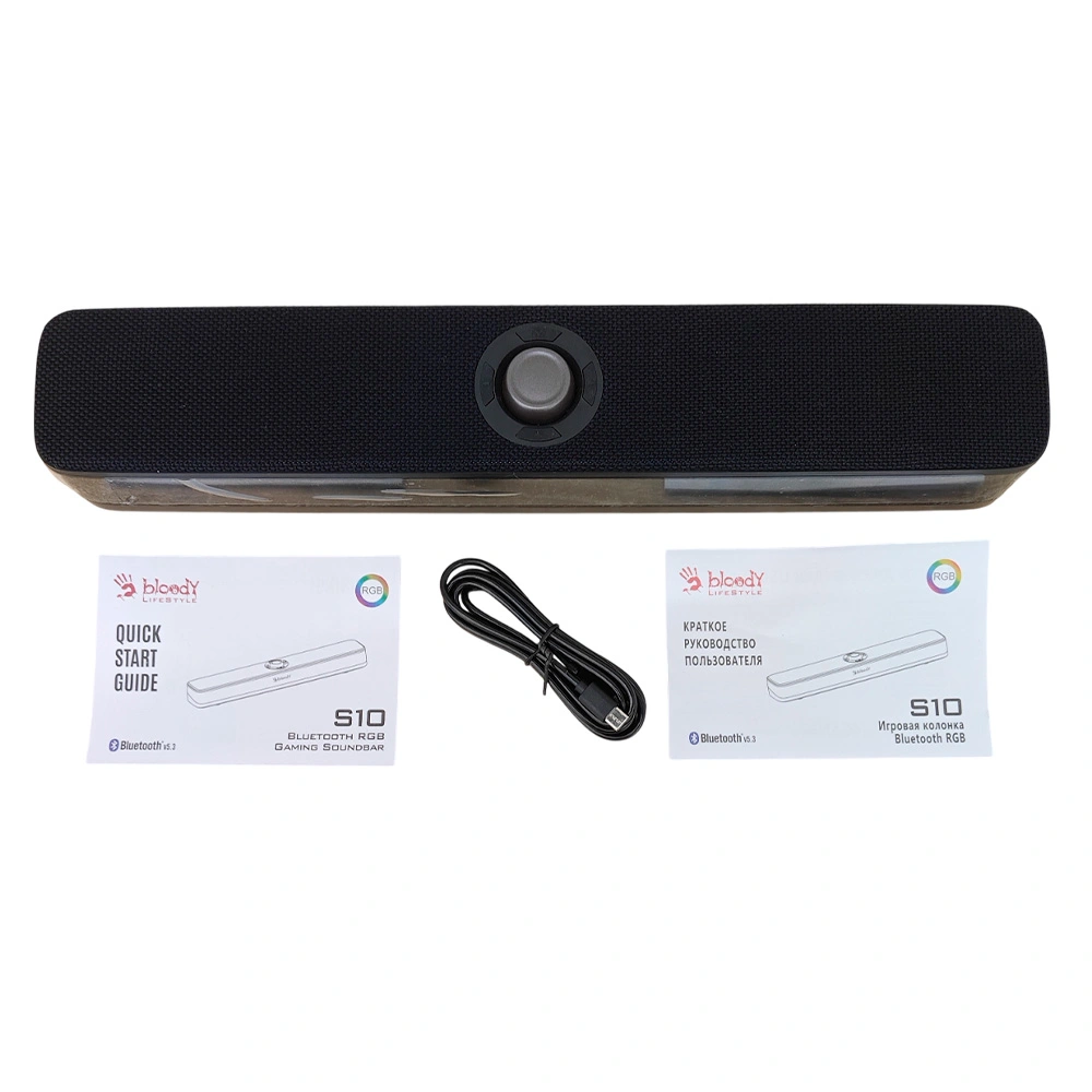 Компьютерные колонки Bloody S10 Black Bluetooth 5.3, USB, RGB, Mic, 10W - фото 4