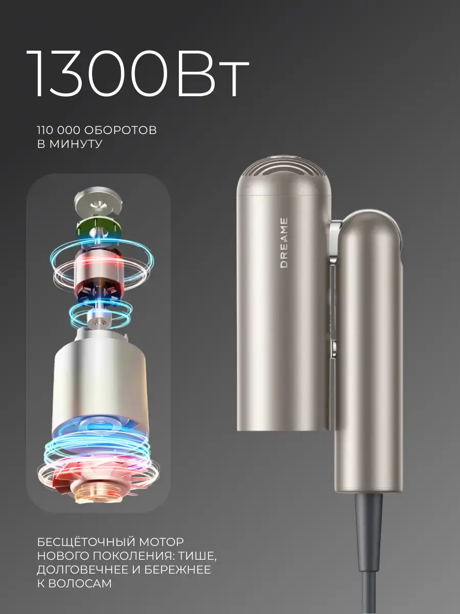 Фен-Стайлер Dreame AHD51 Pocket Gold - фото 3
