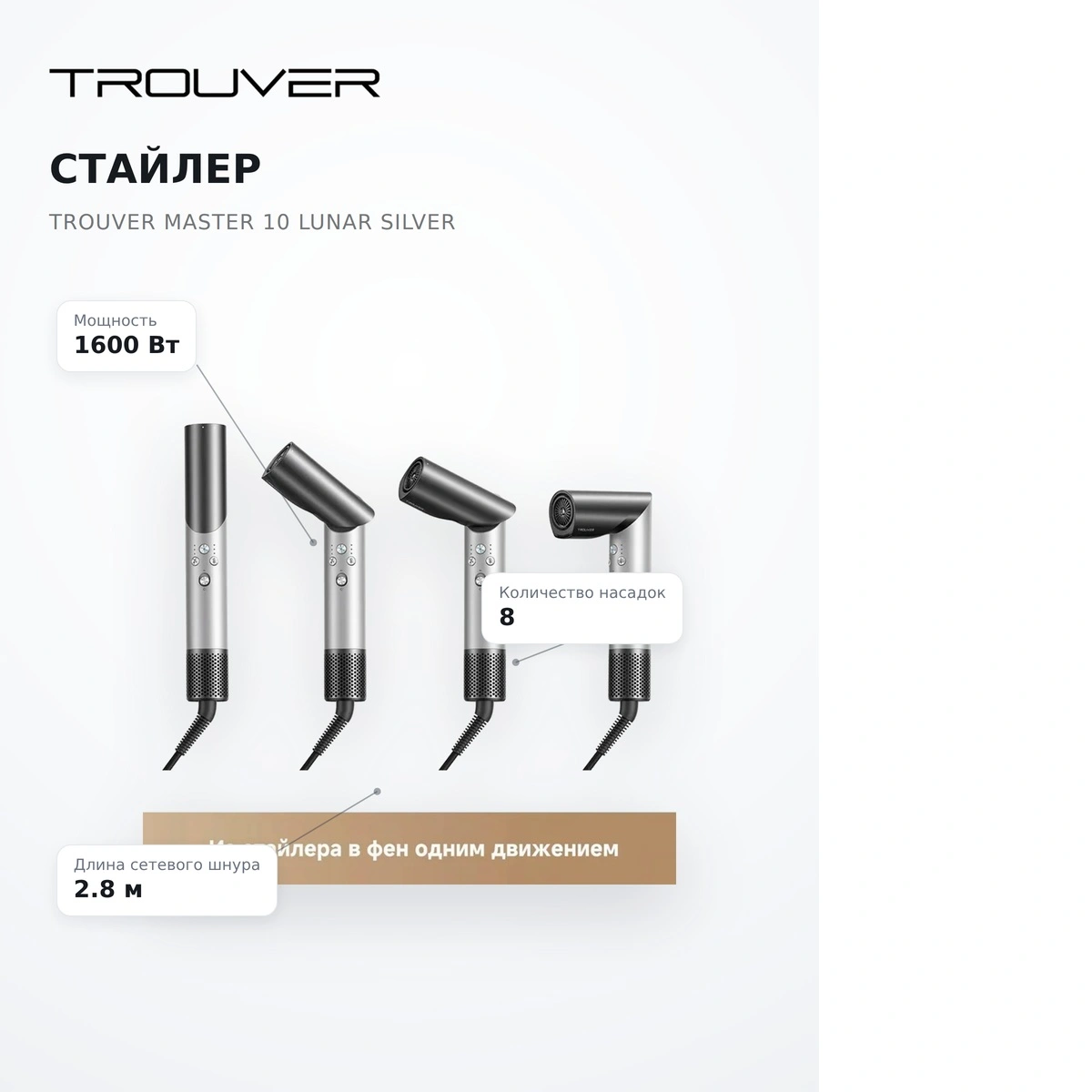 Trouver стайлері Master 10 Lunar Silver - фото 8