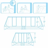 Каркасный бассейн Bestway Power Steel Rectangular (412 х 201 х 122 см) - фото 2