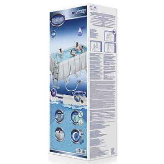 Каркасный бассейн Bestway Power Steel Rectangular (412 х 201 х 122 см)