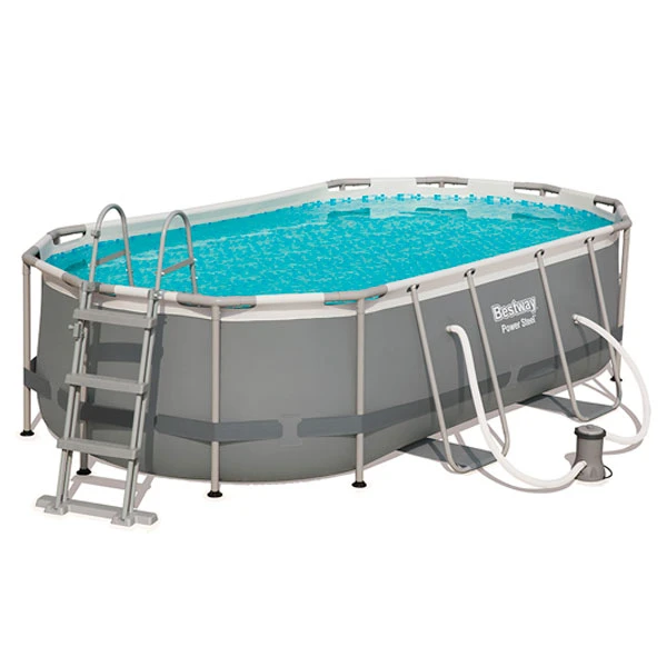Бассейн каркасный Bestway Power Steel Oval 427х250х100см, 7250л (56620)