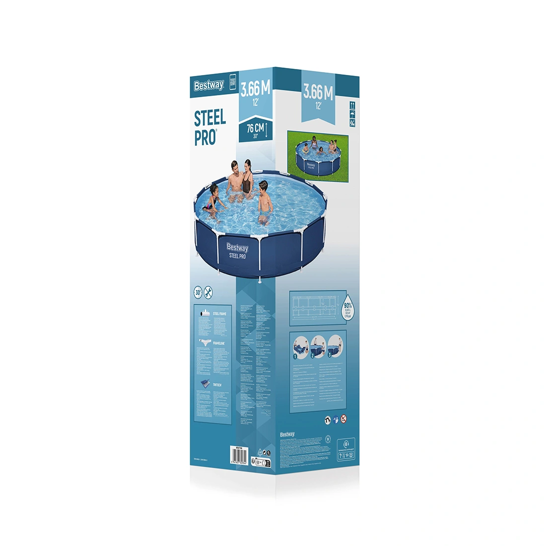 Bestway қаңқалы бассейні Steel Pro 366х76см, 6473л (56706) - фото 4