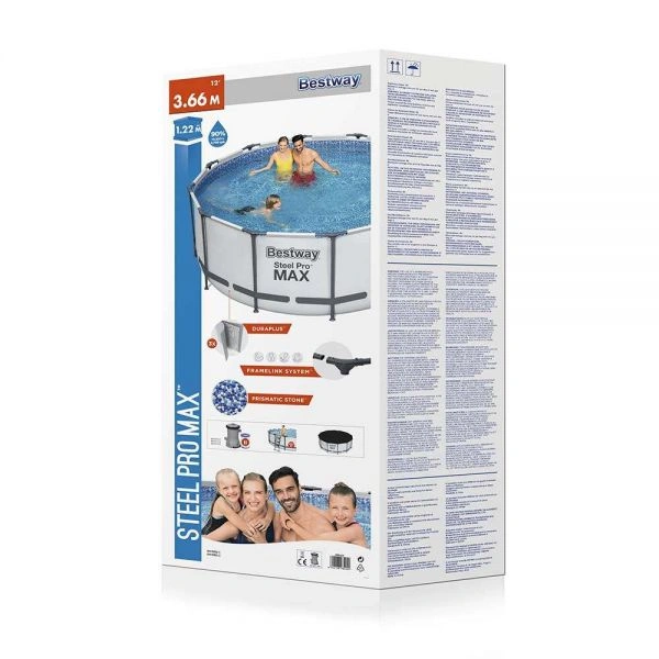 Бассейн каркасный Bestway Steel Pro Max 366х122см, 10250л (56420) - фото 2