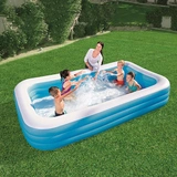 Бассейн надувной Bestway Deluxe Blue Rectangular (54009) - фото 3