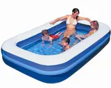 Бассейн надувной Bestway Blue Rectangular 201х150х51см, 455л  (54005) - фото 2