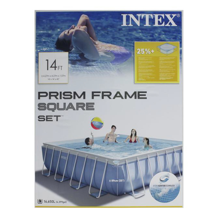 Бассейн каркасный, квадратный INTEX Prism Frame Set (28764NP)