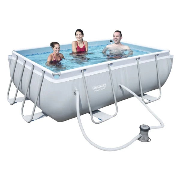 Каркасный бассейн Bestway Power Steel Rectangular 56629 - фото 2