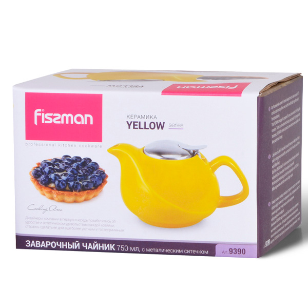 Заварочный чайник  Fissman 9390 750 мл Желтый
