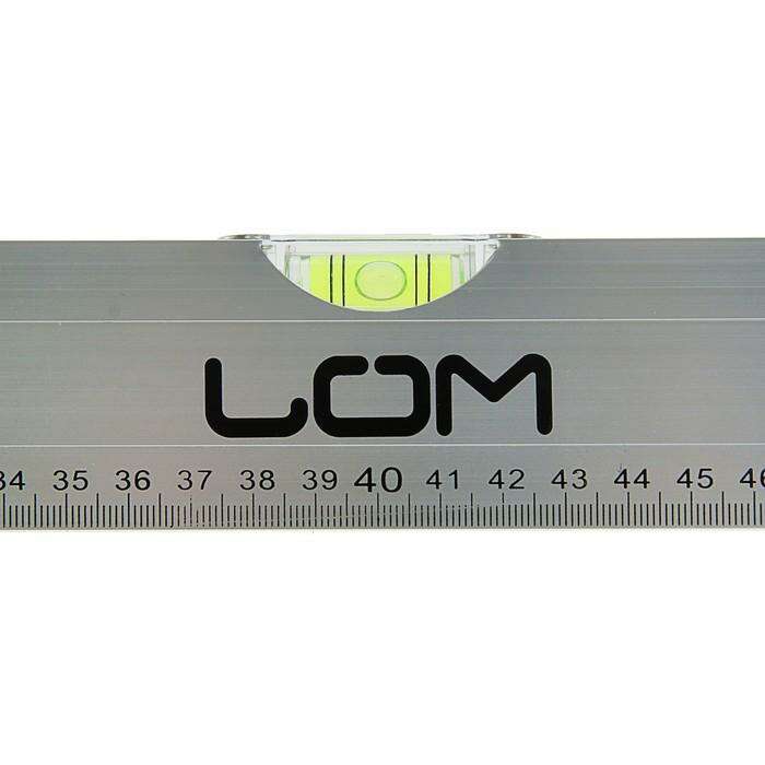 Уровень алюминиевый LOM 2 глазка, 80 см 