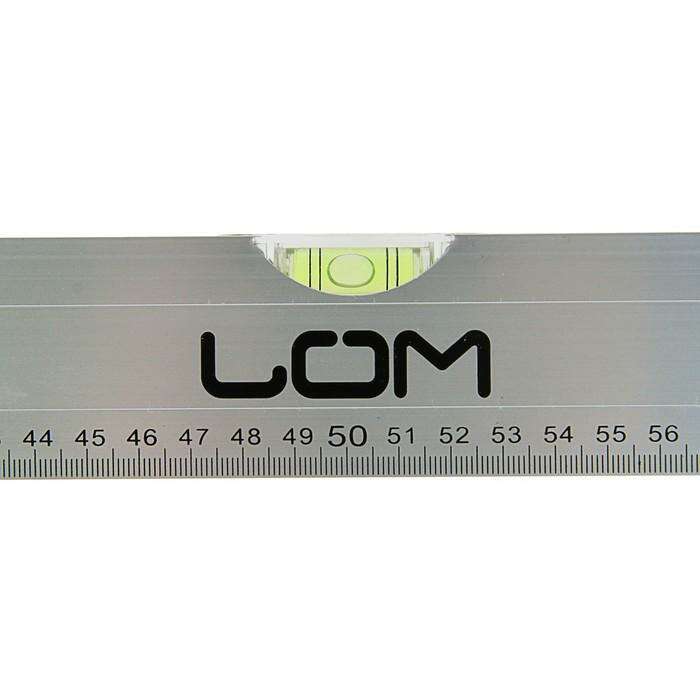 Уровень алюминиевый LOM, 2 глазка, 100 см 