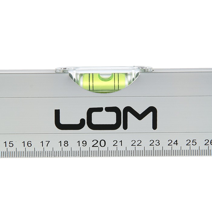 Уровень алюминиевый LOM, 2 глазка, 40 см 