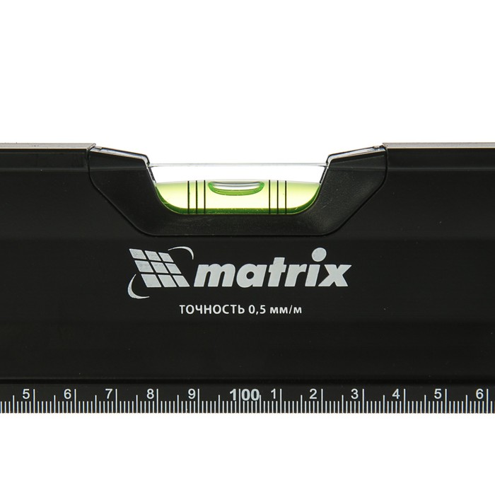 Уровень MATRIX, 200 см, алюминиевый, ±0.5 мм/м, усиленный, фрезерованный, 3 глазка 