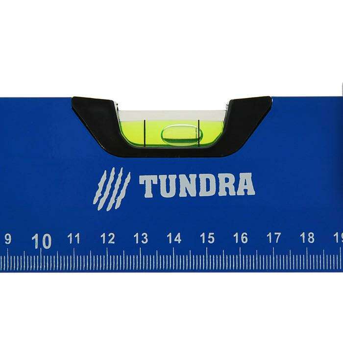 Уровень алюминиевый с магнитом, TUNDRA comfort, 3 глазка, 2 ручки, 40 см 