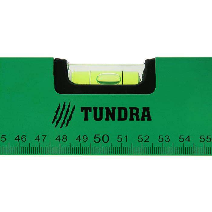 Уровень алюминиевый с магнитом, TUNDRA basic, 3 глазка, 100 см 