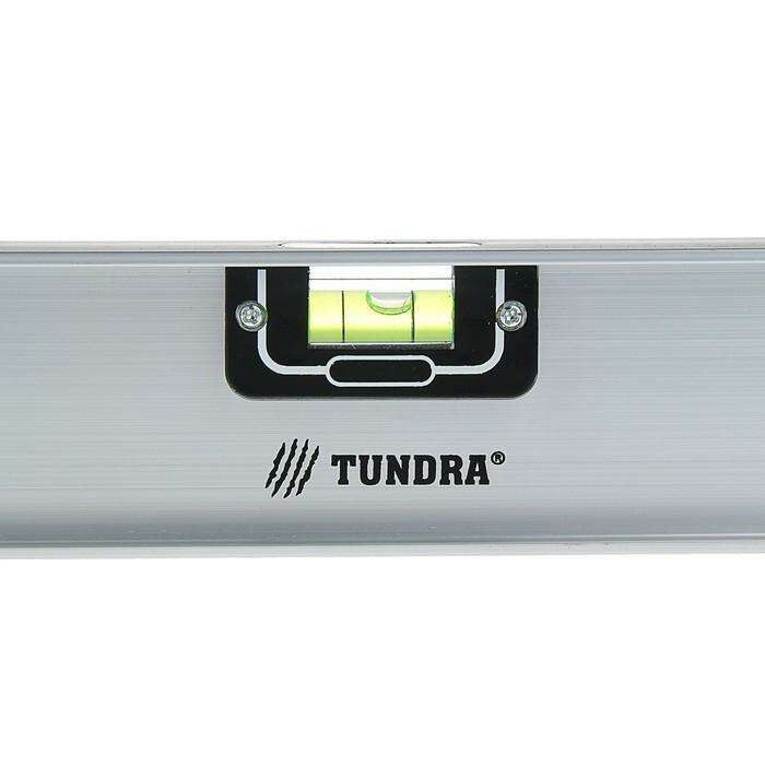 Уровень TUNDRA "Рельс", 1000 мм, алюминиевый, 3 глазка (1 поворотный) 