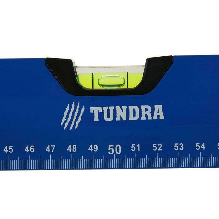 Уровень алюминиевый с магнитом TUNDRA comfort, 3 глазка, 100 см 