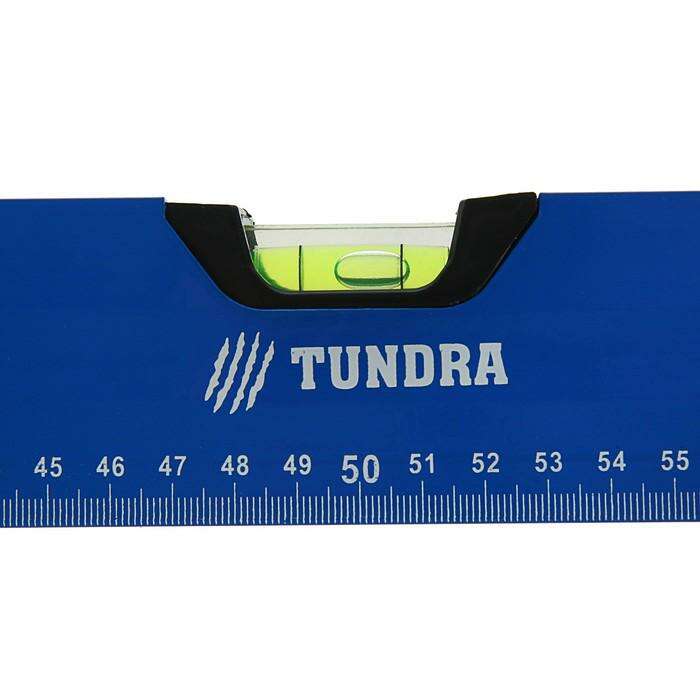 Уровень алюминиевый с магнитом, TUNDRA comfort, 3 глазка, 2 ручки, 100 см 