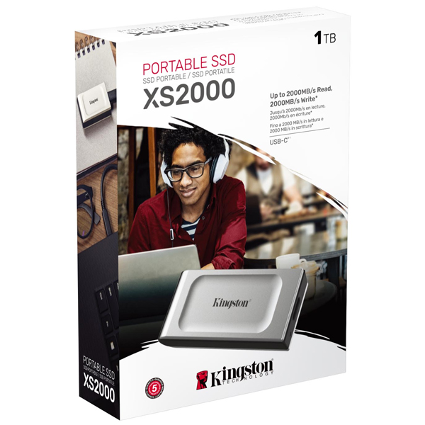 Kingston қатқыл дискісі SSD сыртқы SXS2000/2000G сұр
