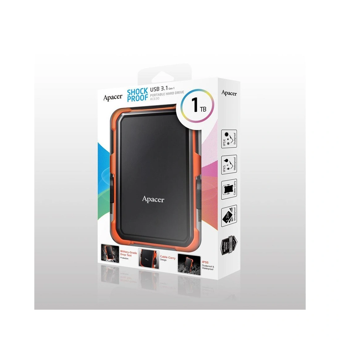 Внешний жёсткий диск Apacer 1TB 2.5" AC630 Оранжевый AP1TBAC630T-1