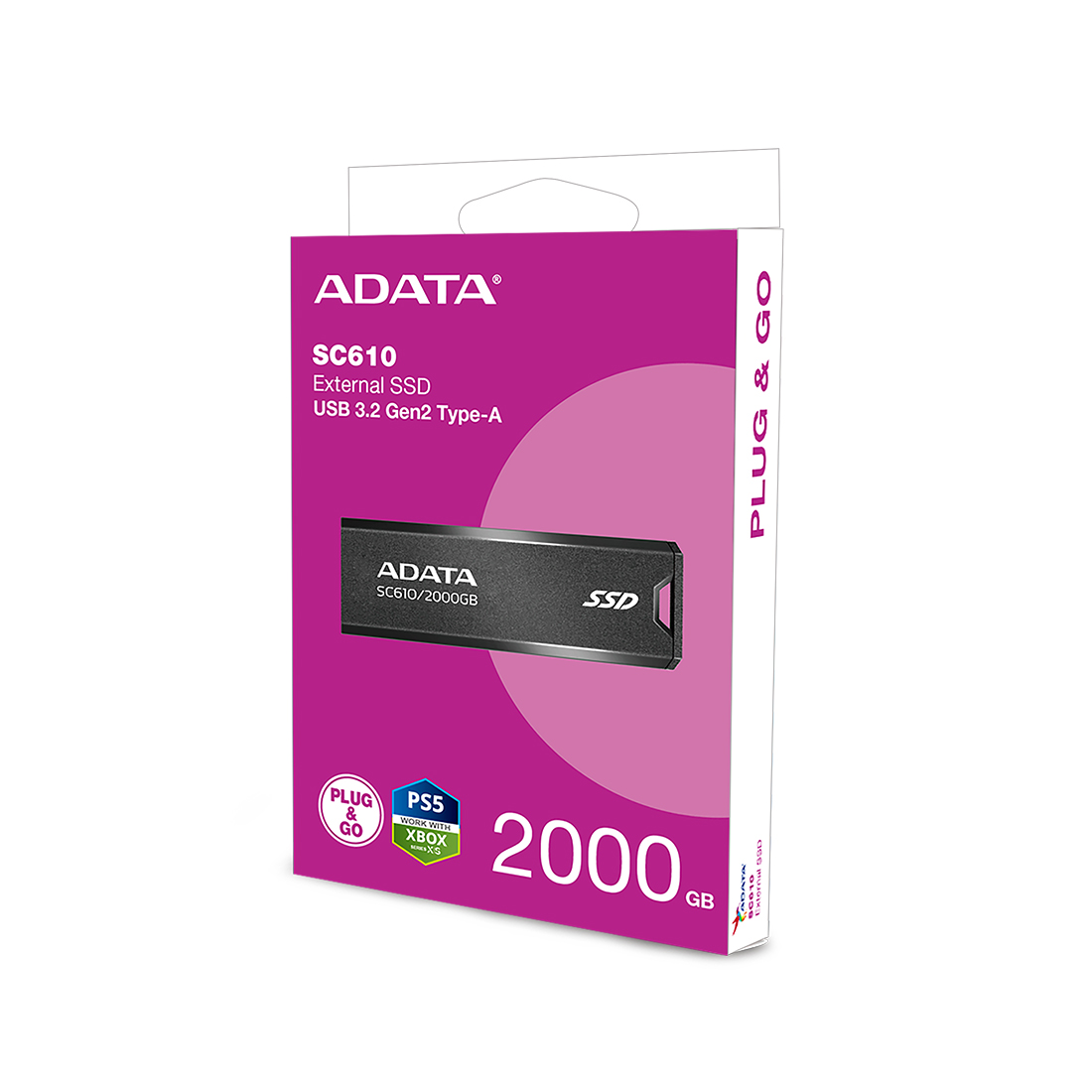 Внешний SSD диск ADATA 2TB SC610 Черный SC610-2000G-CBK/RD