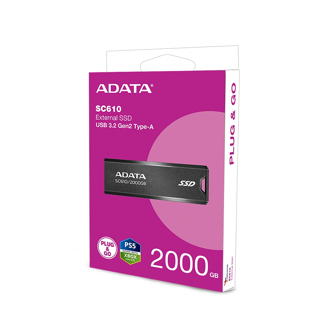 Внешний SSD диск ADATA 2TB SC610 Черный SC610-2000G-CBK/RD