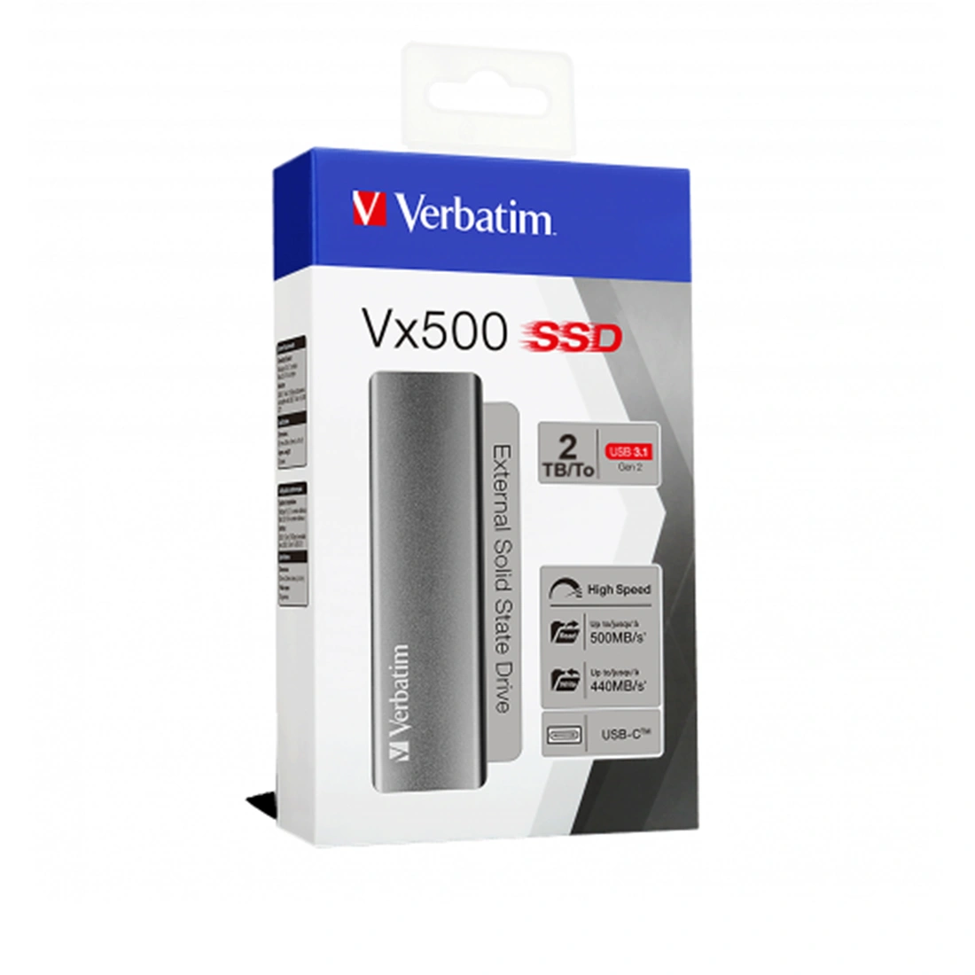 Внешний SSD диск Verbatim VX500 47454 2TB Серый 47454 - фото 3