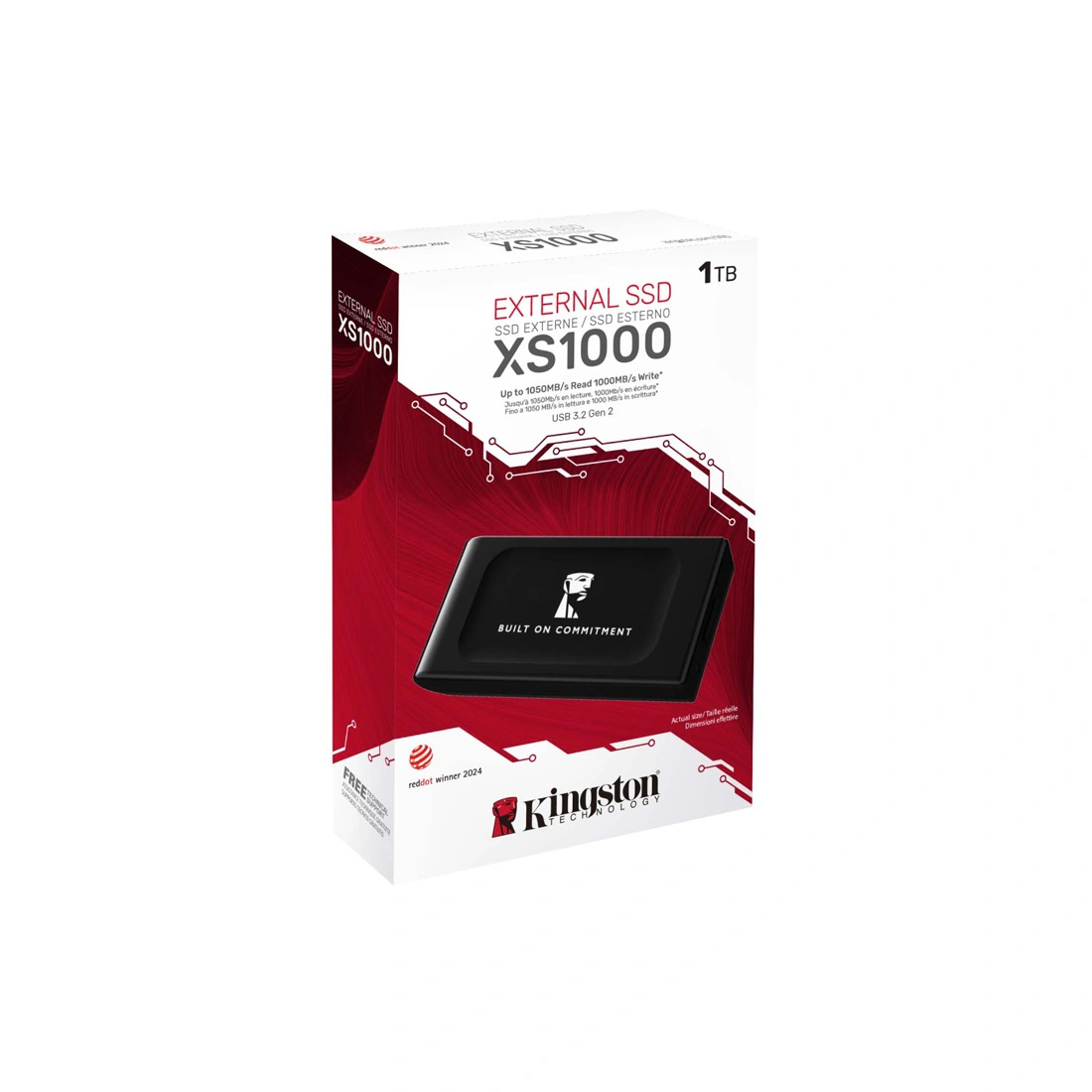 Внешний SSD диск Kingston 1TB XS1000 Темный SXS1000/1000GA - фото 2
