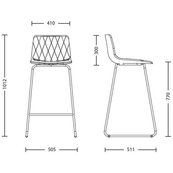 Барный стул Nowy Styl Aliya Hoker CFS ALU (BOX-2) ECO-70 - фото 3