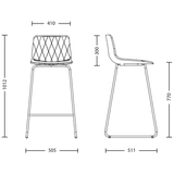 Барный стул Nowy Styl Aliya Hoker CFS ALU (BOX-2) ECO-70 - фото 3