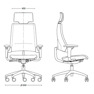 Кресло для руководителя Nowy Styl Hip-Hop R HR Black AL70 CN-009