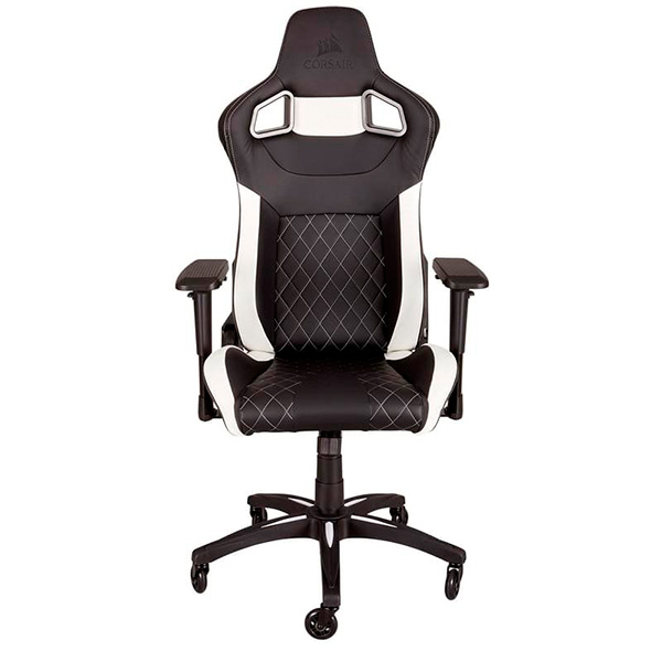 Игровое кресло Corsair T1 RACE Black/White - фото 2