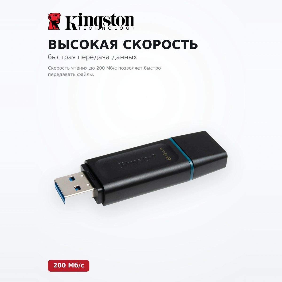 USB-накопитель Kingston DTX/64GB - фото 3