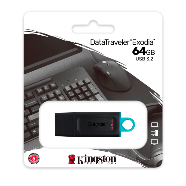 Kingston USB жинақтағышы DataTraveler Exodia 64GB (DTX)