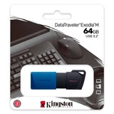 USB-накопитель Kingston DTXM 64Gb Black/Blue - фото 3