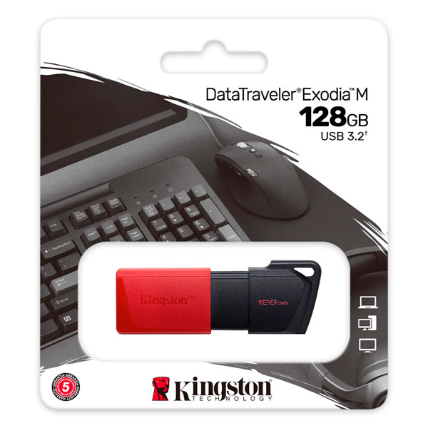 USB-накопитель Kingston DTXM 128GB Black/Red