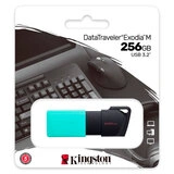 USB-накопитель Kingston DTXM 256Gb Black/Teal - фото 3