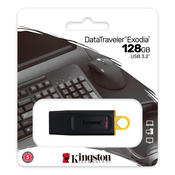 USB-накопитель Kingston DTX/128GB Black - фото 3