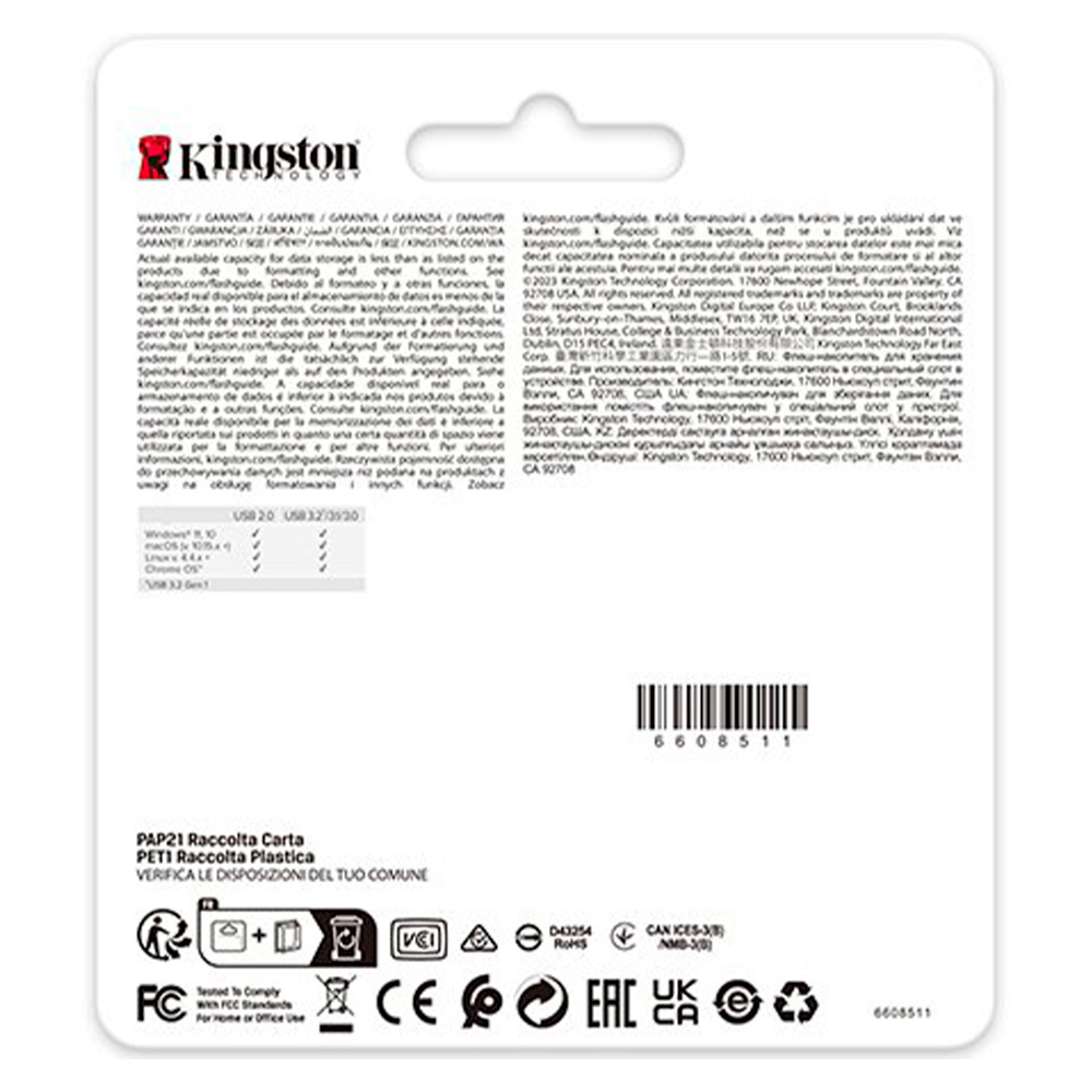 Kingston USB жинақтауышы 3.2 G3 DTSE9G3/64GB Metal - фото 6