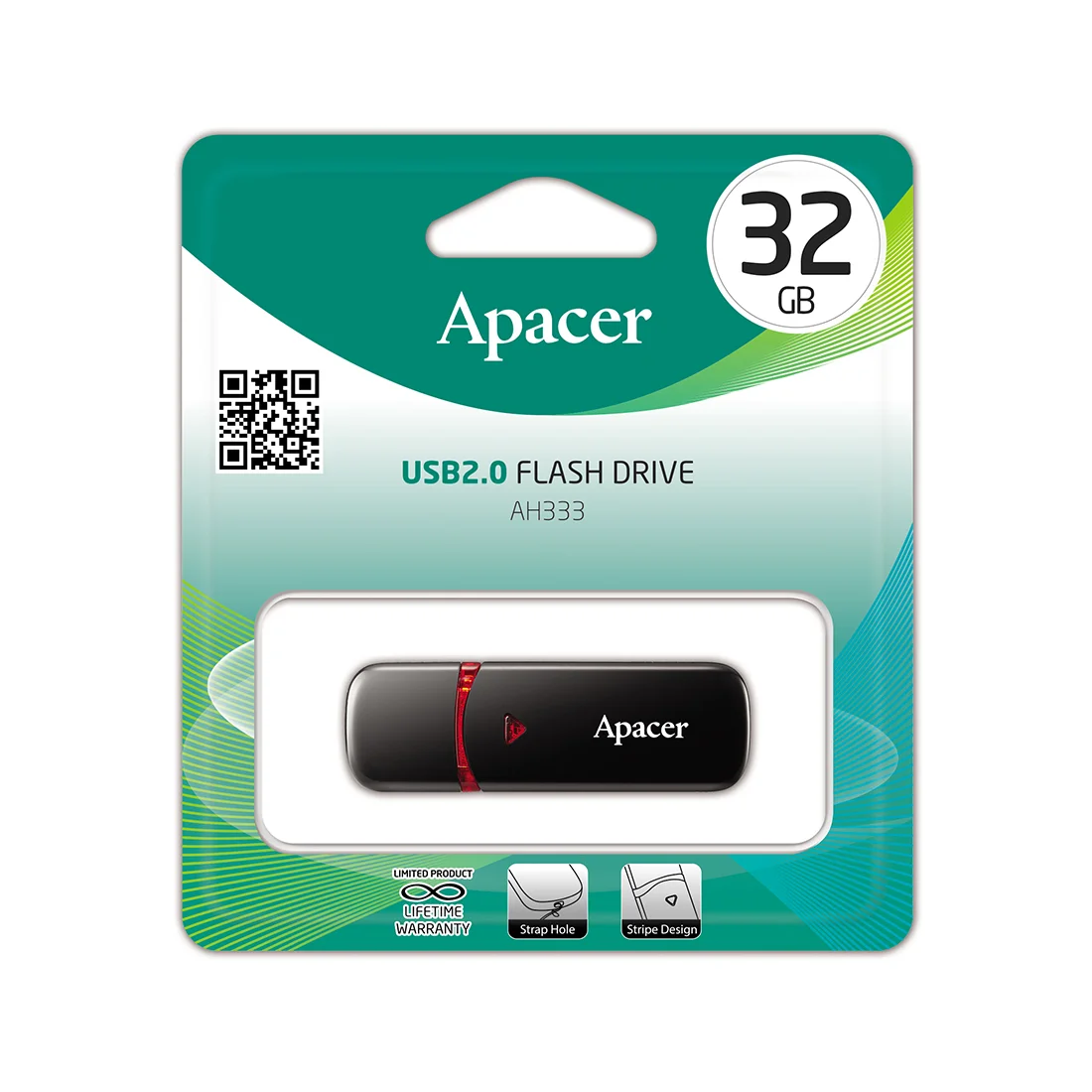 USB-накопитель Apacer AH333 32GB Чёрный AP32GAH333B-1 - фото 6