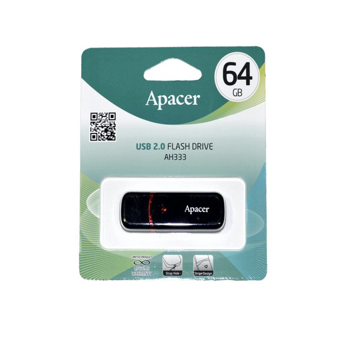 USB-накопитель Apacer AH333 64GB Чёрный AP64GAH333B-1 - фото 4