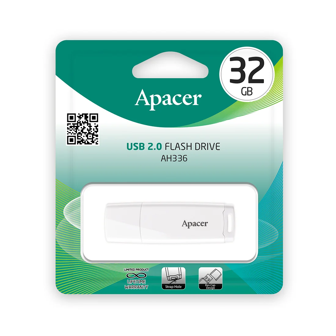 USB-накопитель Apacer AH336 32GB Белый AP32GAH336W-1 - фото 4