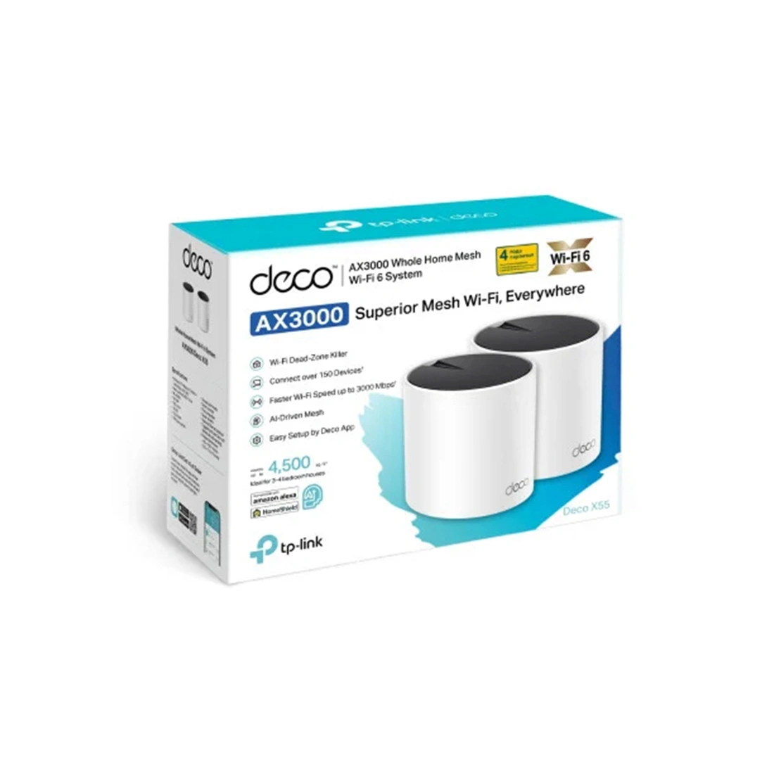 Беспроводная MESH-система Wi-Fi TP-Link Deco X55(2-pack)  - фото 5