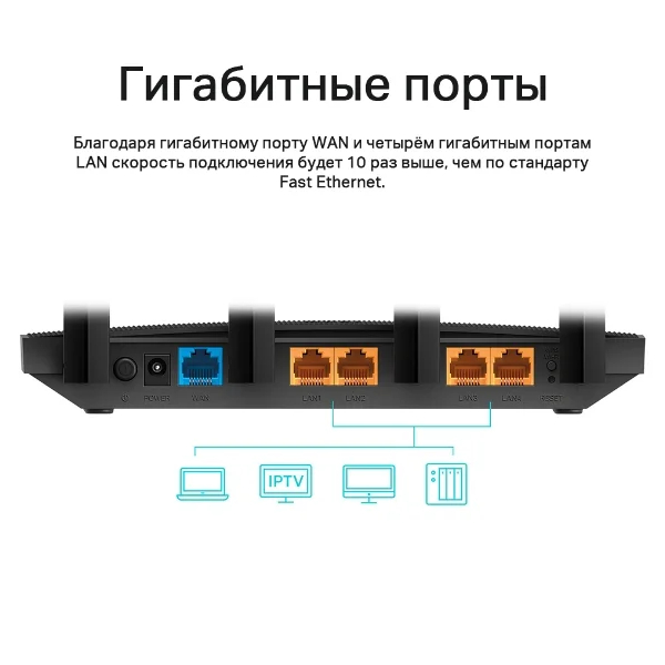 Маршрутизатор TP-Link Archer C6 Mu-Mimo AC1300 Black - фото 6
